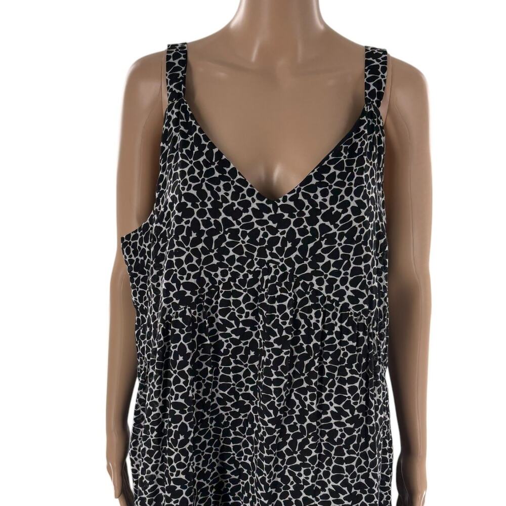 Joie Black Caviar Large White Floral Tiered Cotton Maxi Dress - Picture 3 of 9